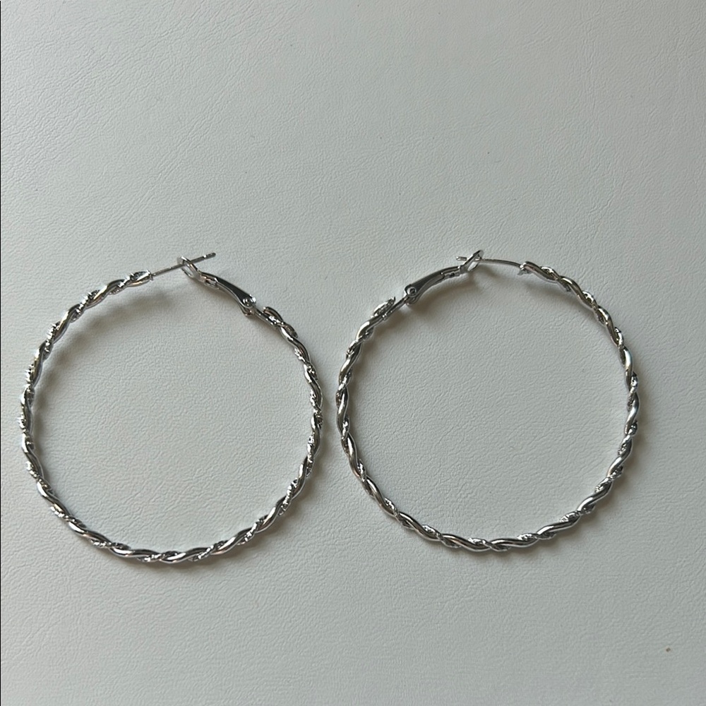 Elegant Silver Hoop Earrings